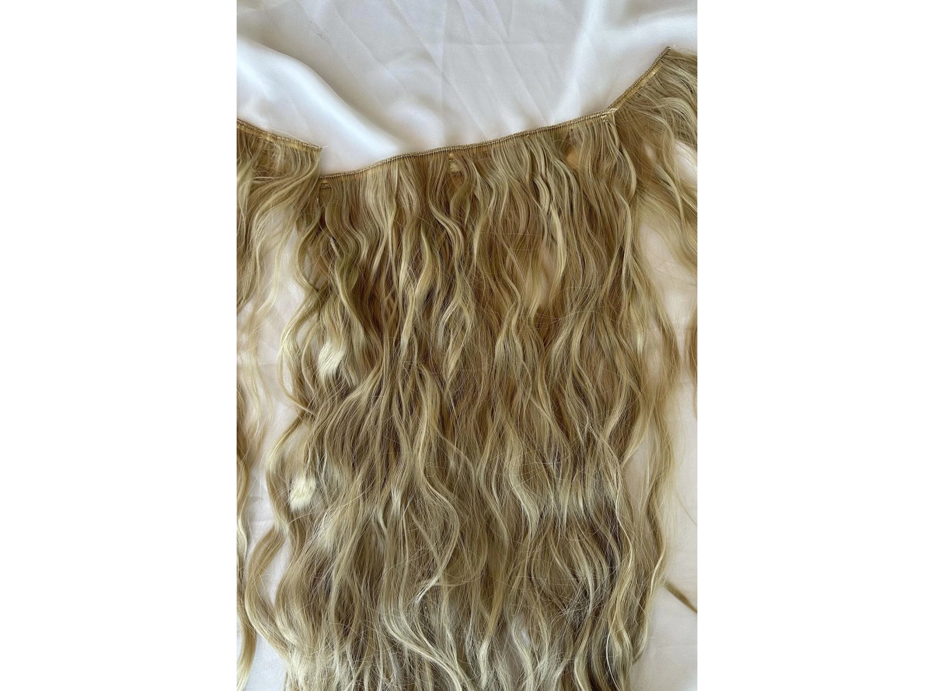 Isıya Dayanıklı Yıkanabilir Yarımay ÇıtÇıt Saç 16# Sarı Renk -Dalgalı-60Cm-110 Gr+2 Adet YanÇıtÇıtSaç