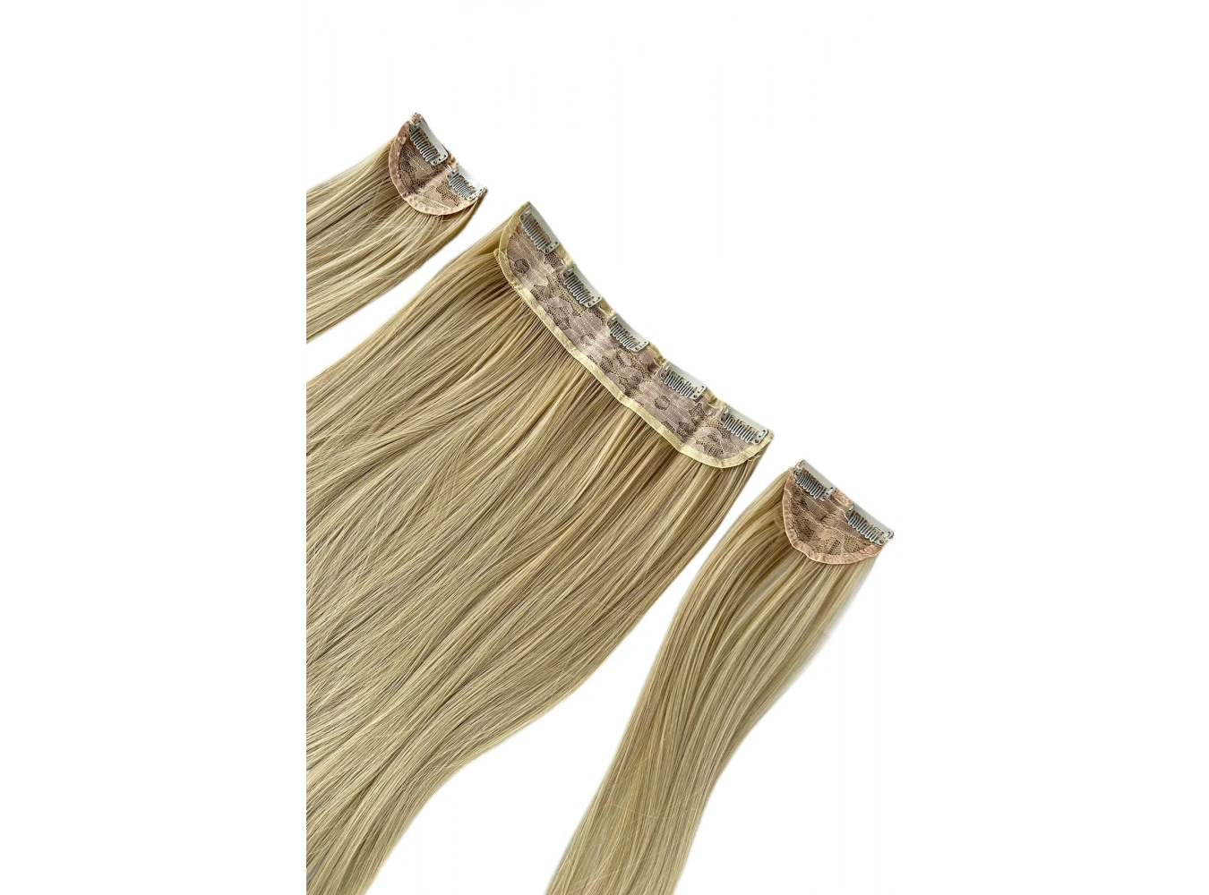 Isıya Dayanıklı Yıkanabilir Yarımay Premium ÇıtÇıt Saç 2# Bal Köpüğü-Duz-65Cm-231 Gr-2 Adet YanÇıtÇıtSaç