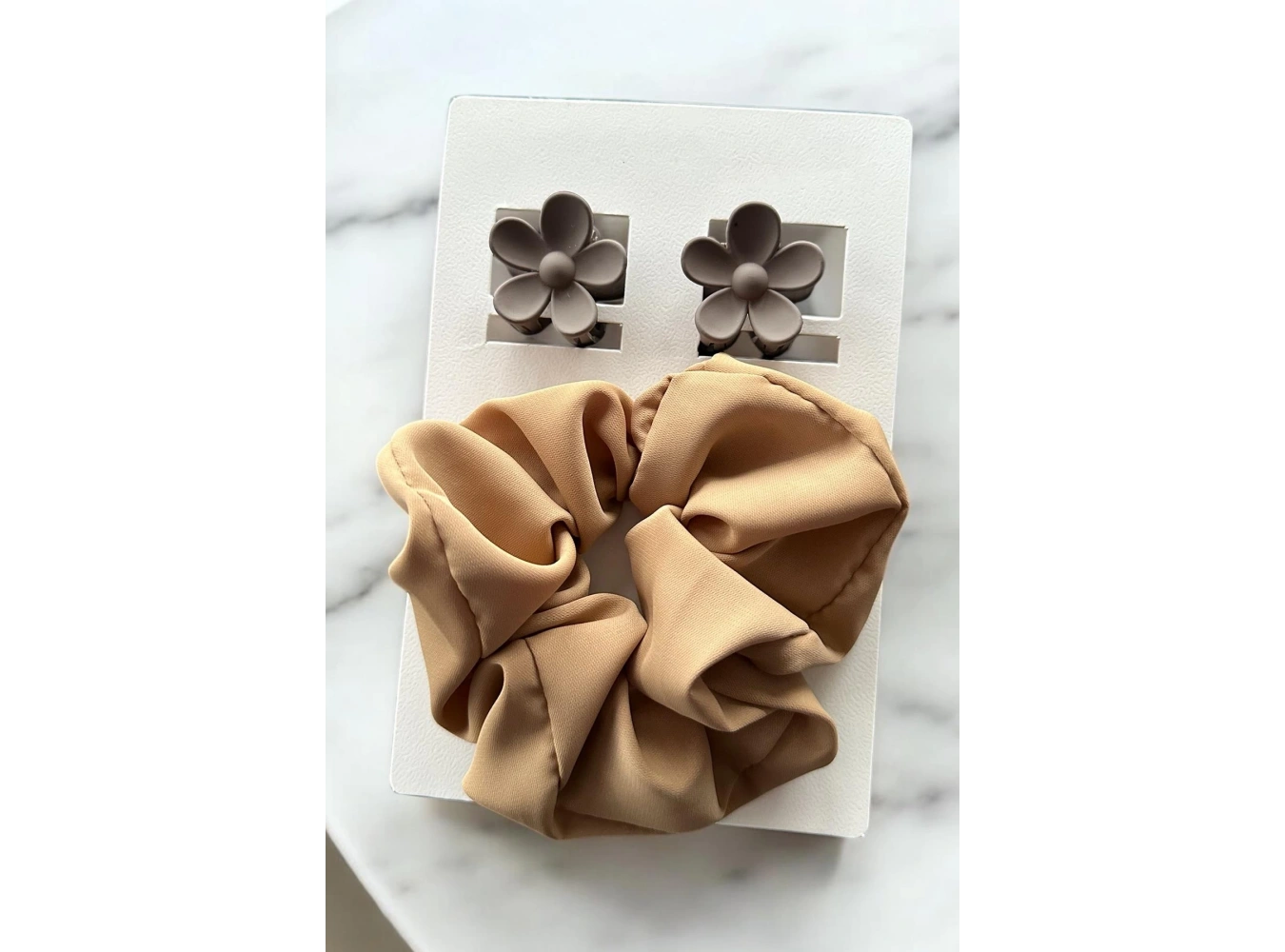 Kahve Renk 2li Mandal Toka Ve Simit Toka Set