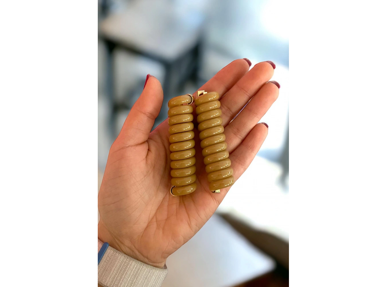 Kahve Renk 2´li Yaylı Spiral Toka