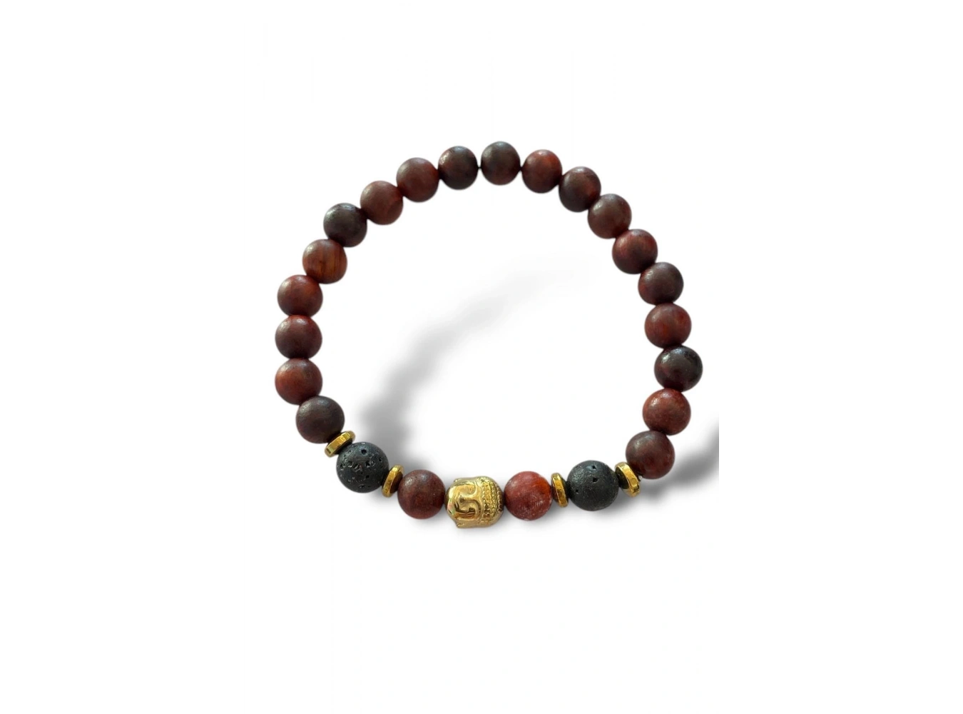 Kahve Renk Boncuk Detaylı Erkek Bileklik