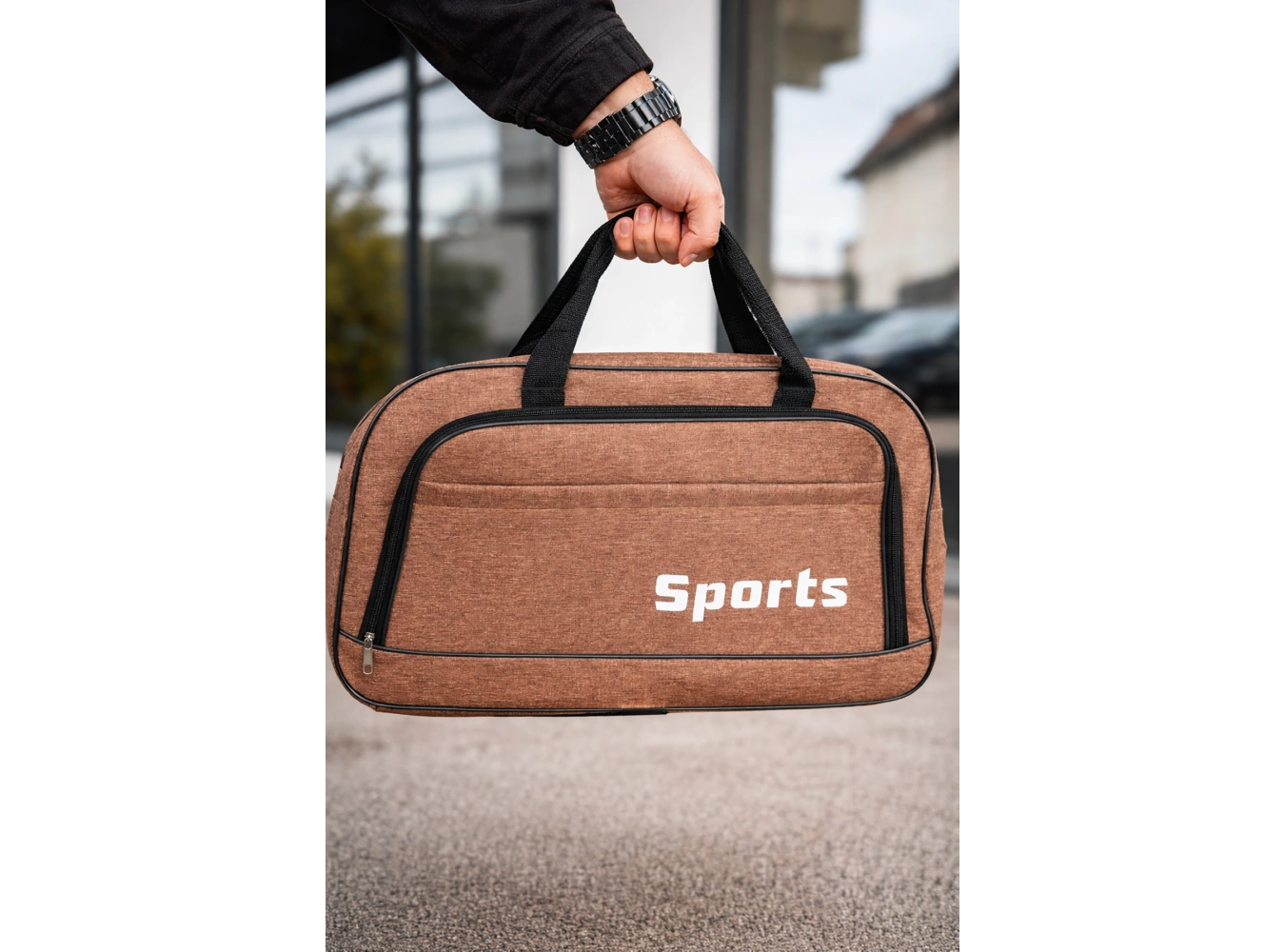 Kahve Renk Büyük Boy El Çantası/ Seyahat Çantası