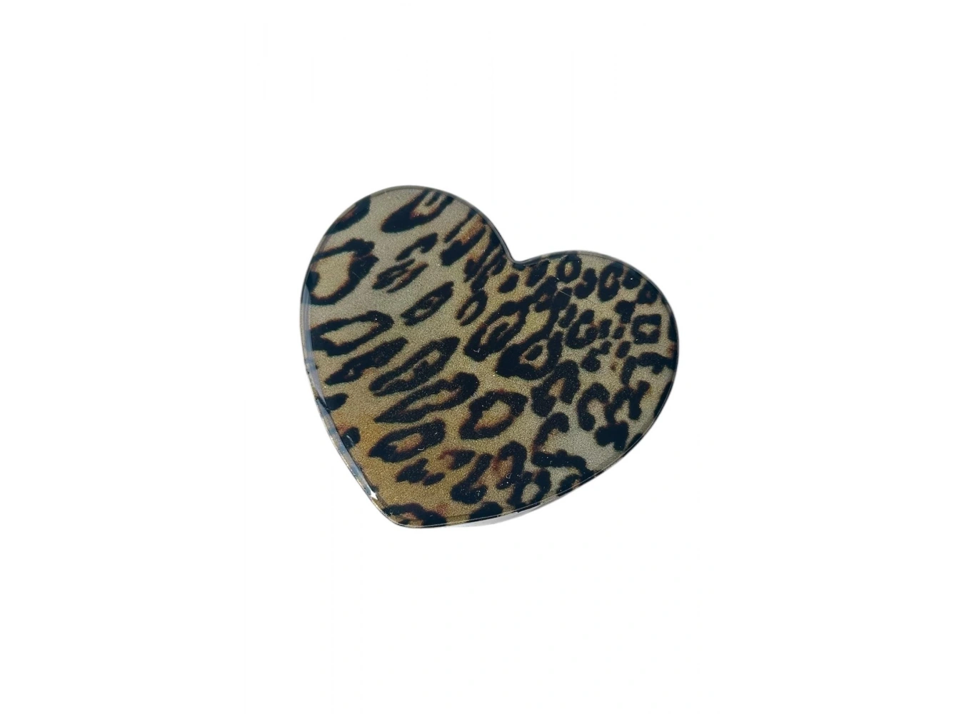 Kahve Renk Kalp Figürlü 3D Telefon Tutacağı