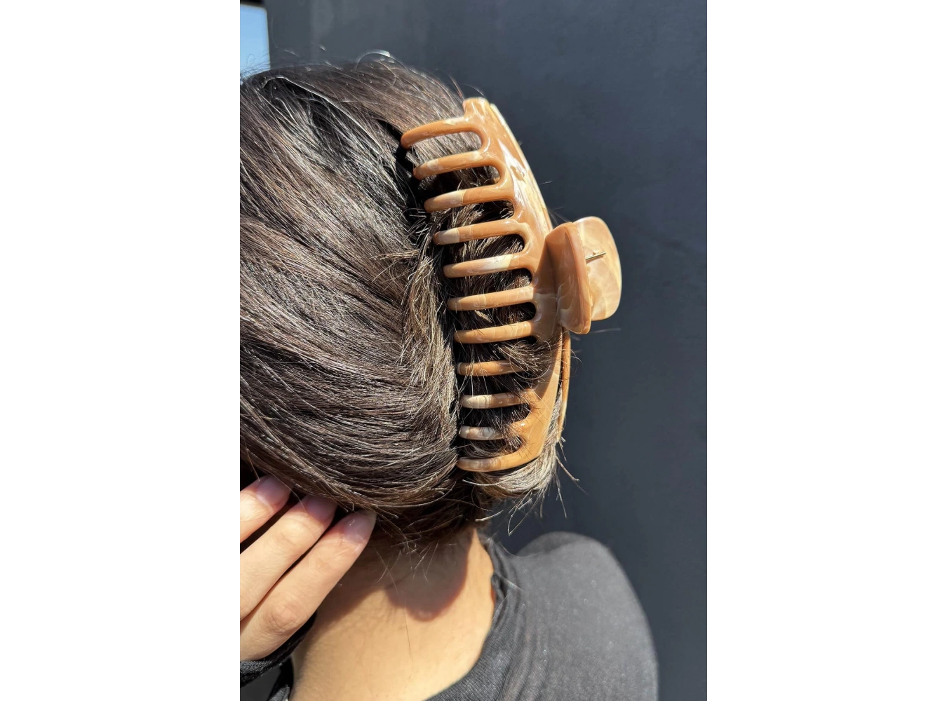 Kahve Renk Kemik Mandal Toka