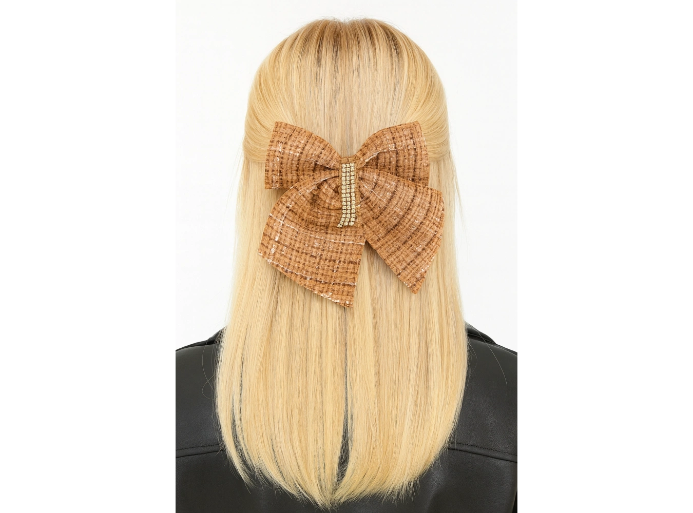 Kahve Renk Kurdele Figürlü Taş Detaylı Otomat Toka