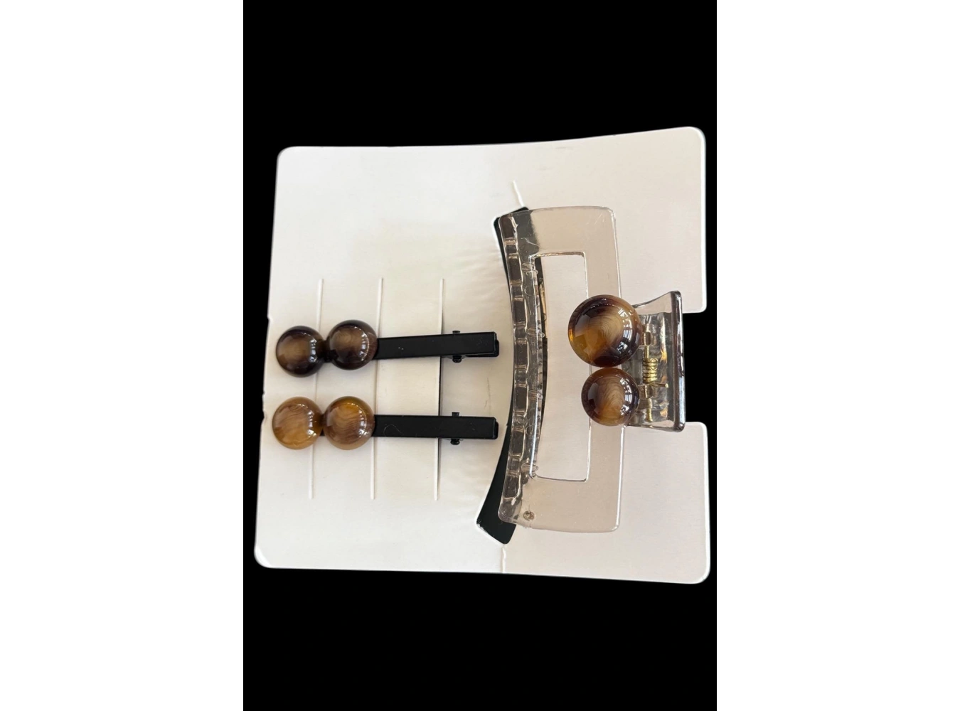 Kahve Renk Mandal Toka Ve Yan Toka Set