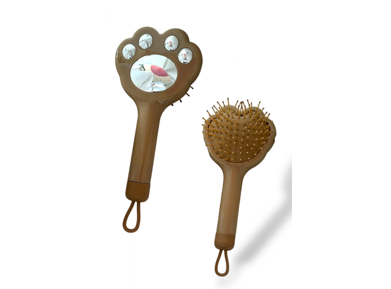 Kahve Renk Pati Figürlü Saç Tarama Fırçası/ Tarak