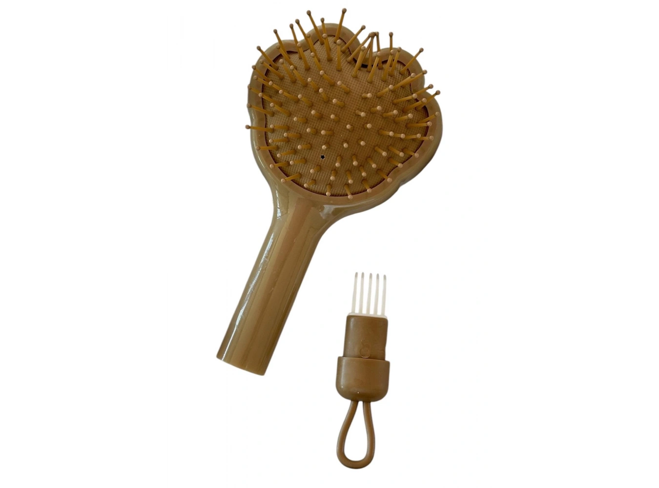 Kahve Renk Pati Figürlü Saç Tarama Fırçası/ Tarak