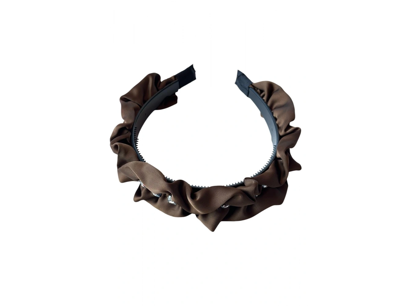 Kahve Renk Taş Detaylı Taç