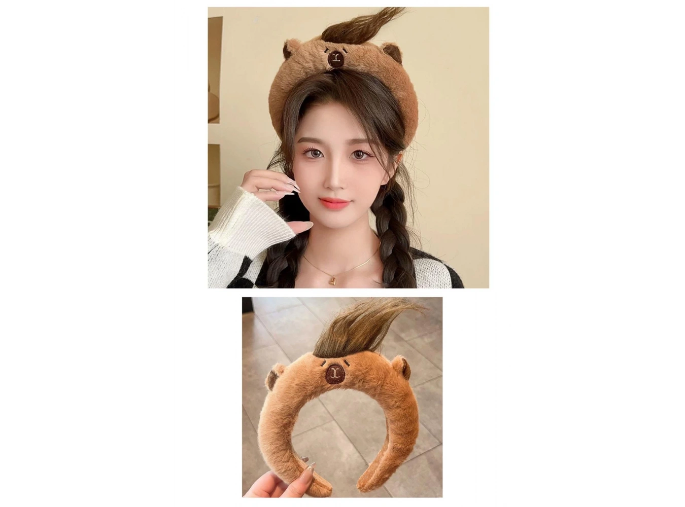 Kahverengi Ayı Figürlü Peluş Taç