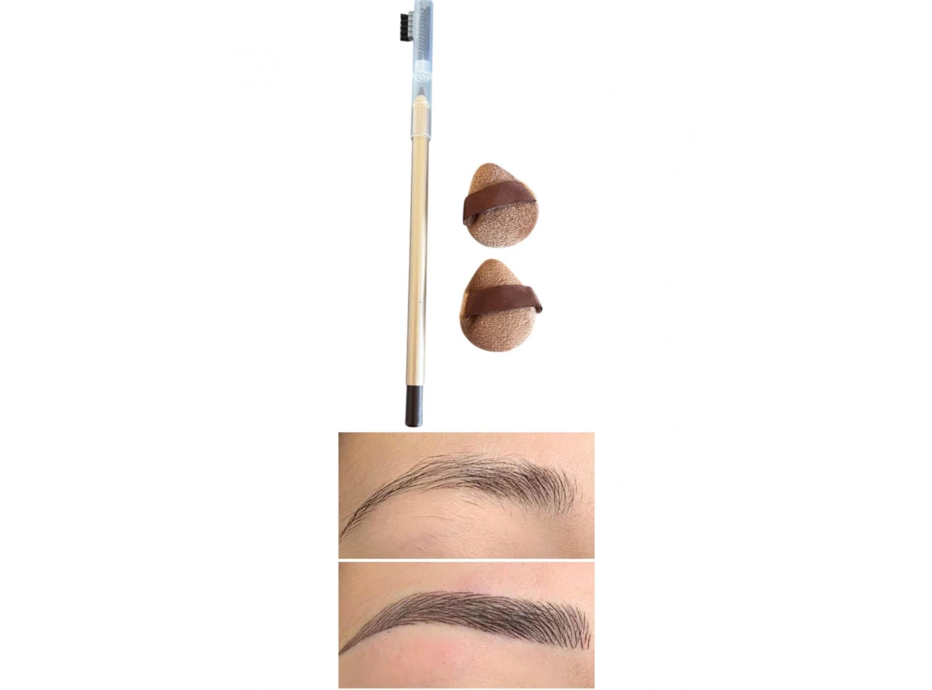 Kahverengi Göz kalemi Mini 2li Sünger Set