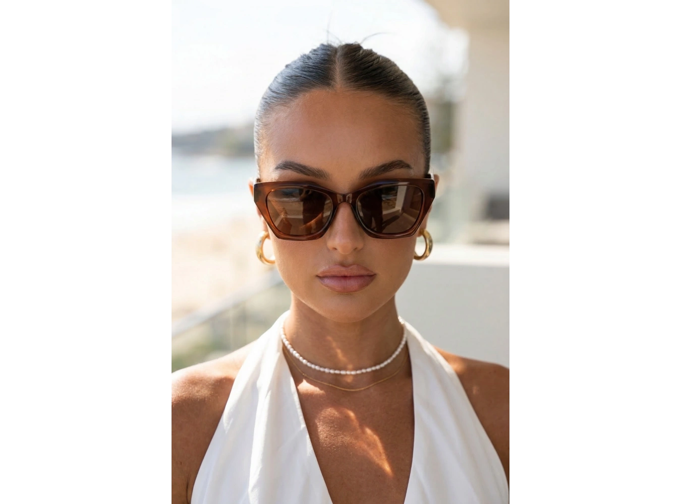 Kahverengi Kadın Güneş Gözlük