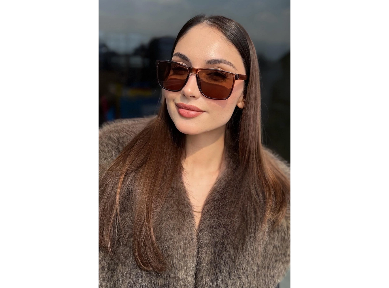 Kahverengi Kadın Güneş Gözlük