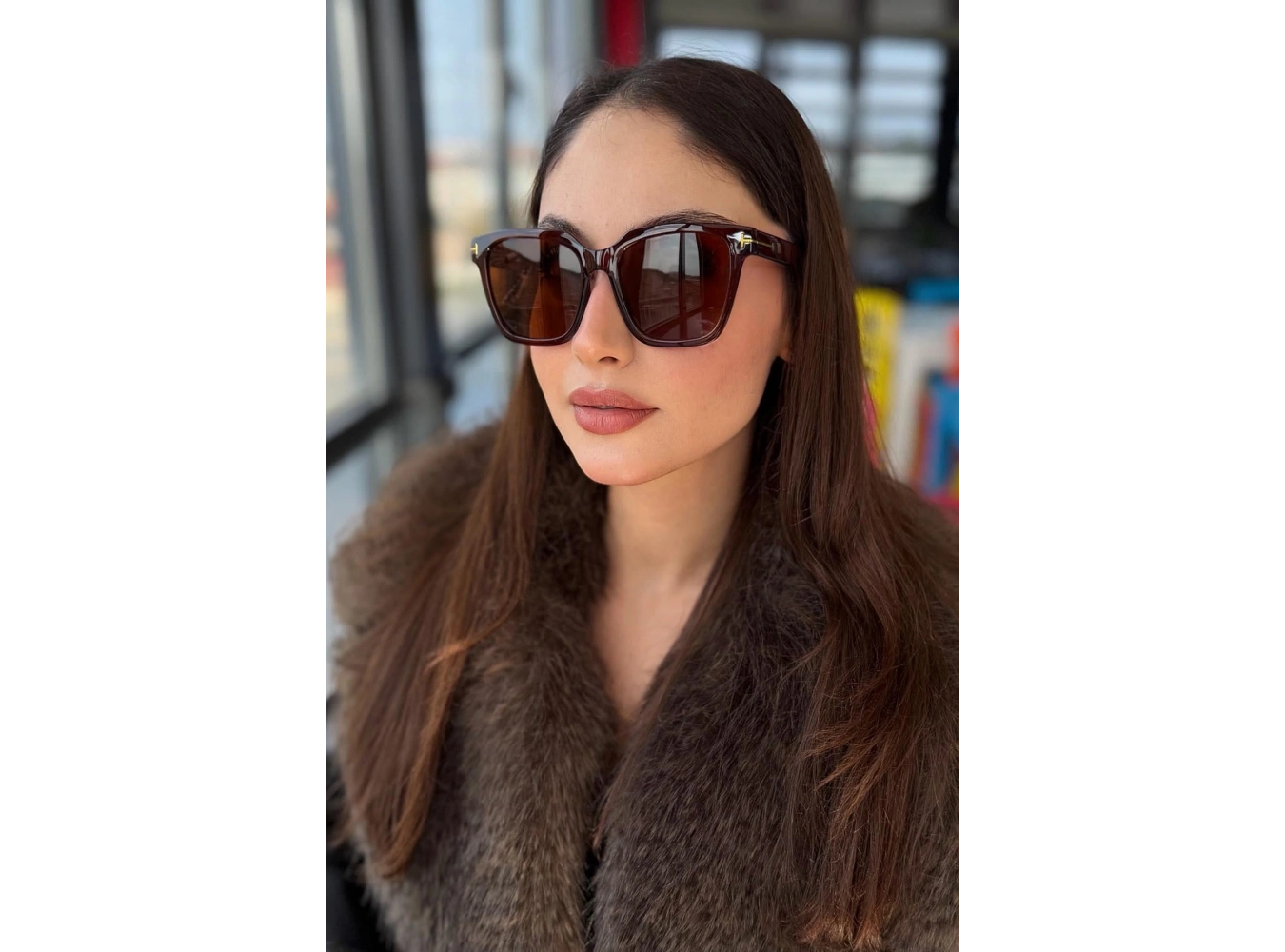 Kahverengi Kadın Güneş Gözlük