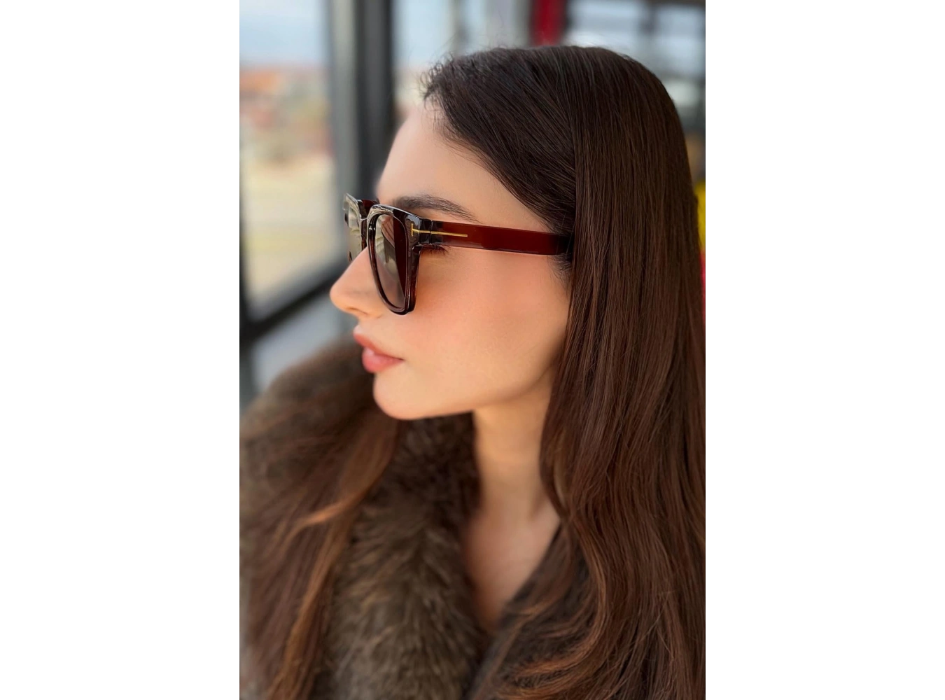 Kahverengi Kadın Güneş Gözlük