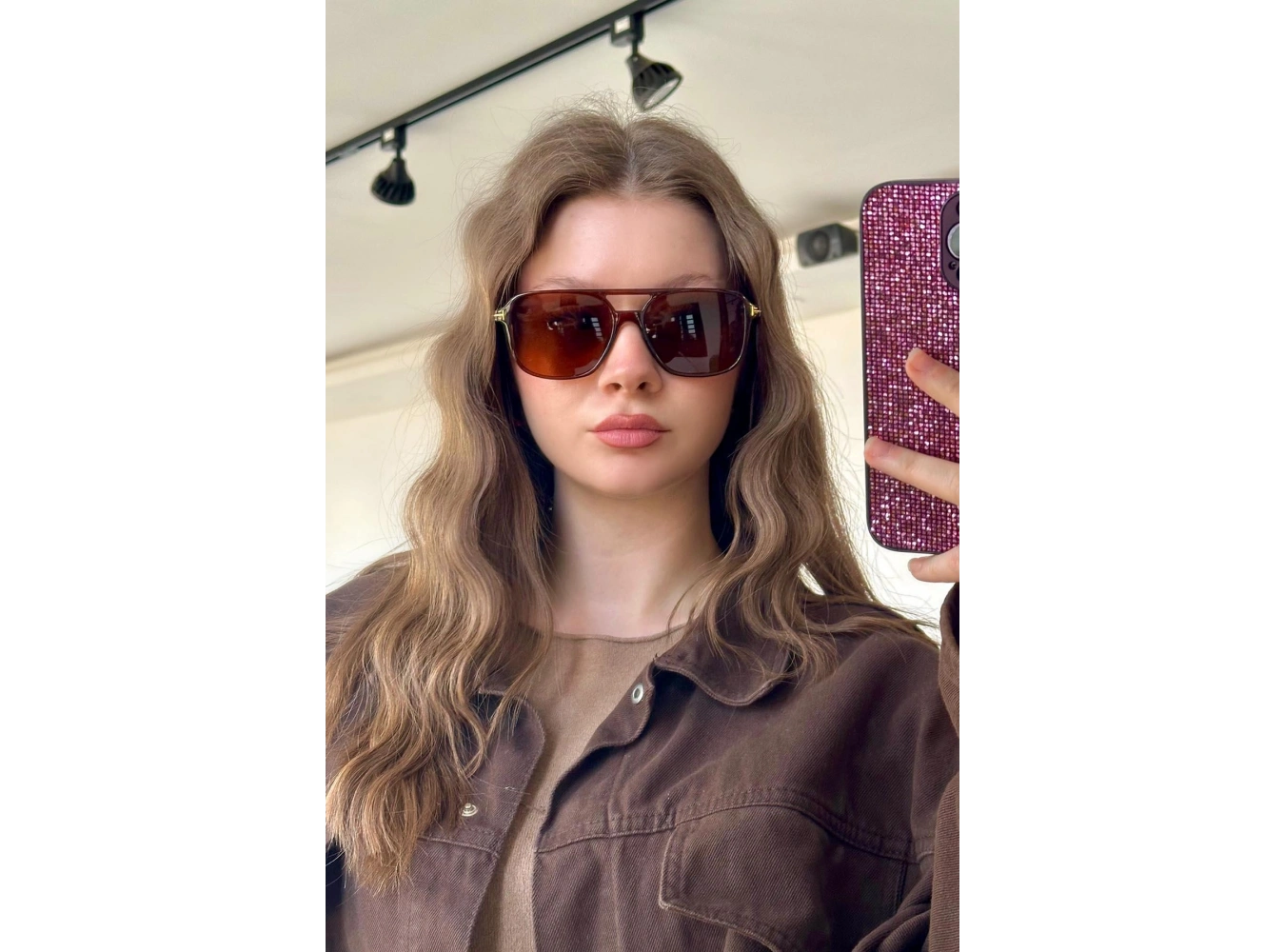 Kahverengi Kadın Güneş Gözlük