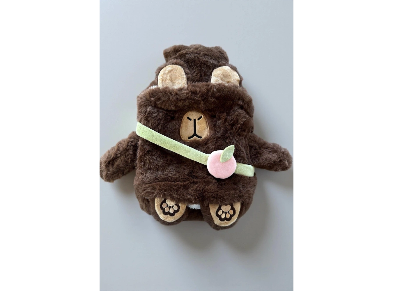 Kahverengi Kapibara Figürlü Peluş Sıcak Su Torbası