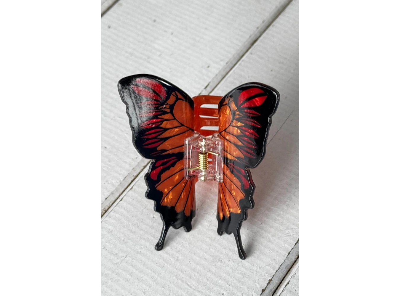 Kahverengi Kelebek Figürlü Kemik Mandal Toka