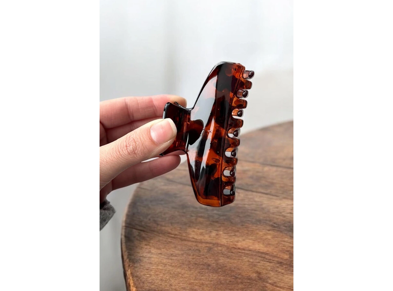 Kahverengi Leopar Desenli Mandal Toka