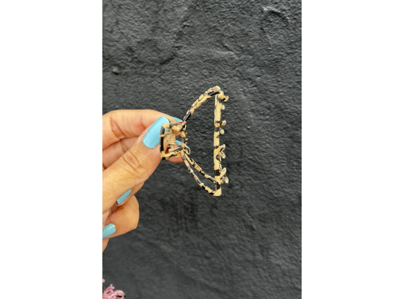 Kahverengi Leopar Desenli Mandal Toka