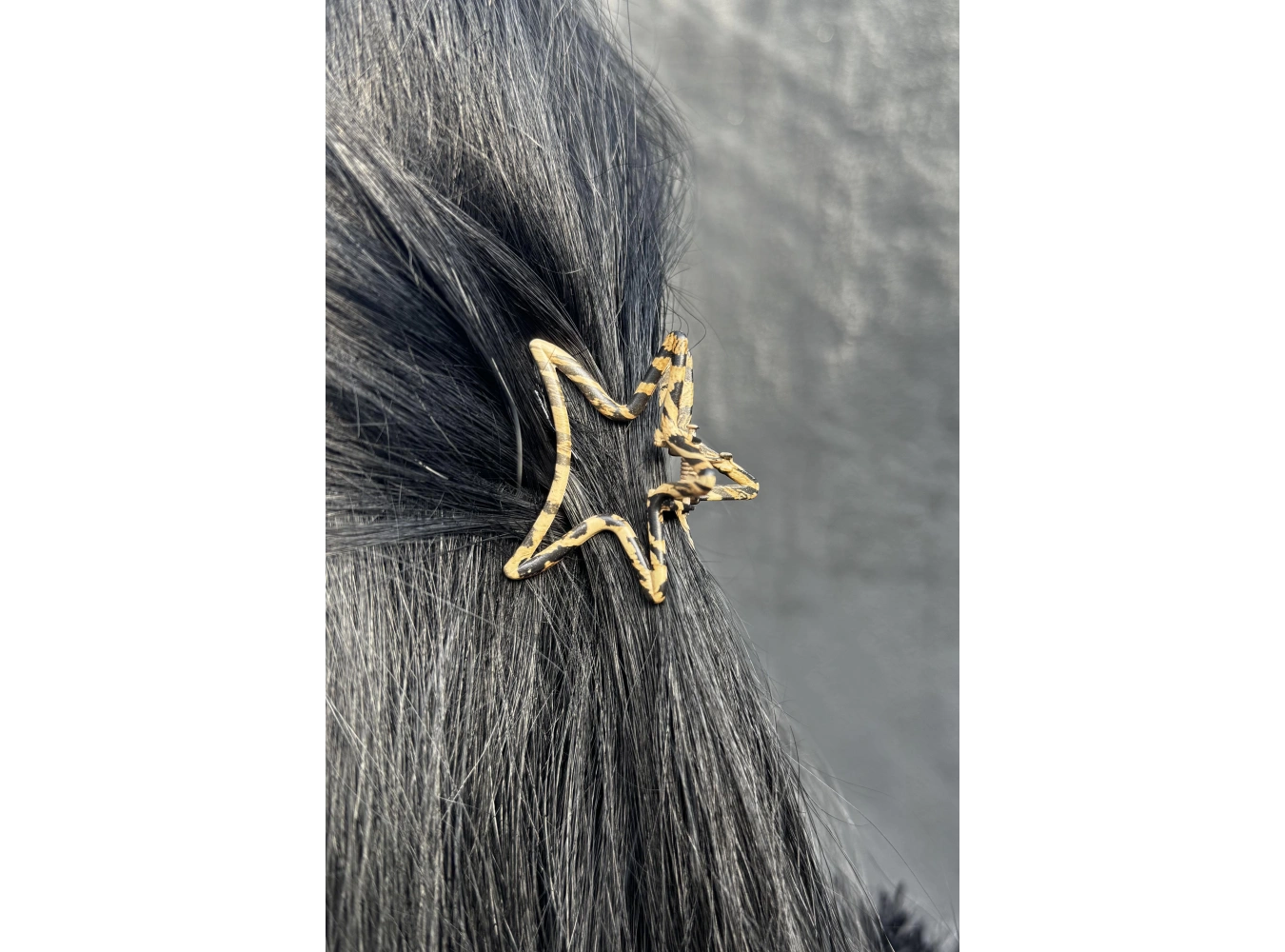 Kahverengi Leopar Desenli Yıldız Figürlü Mandal Toka