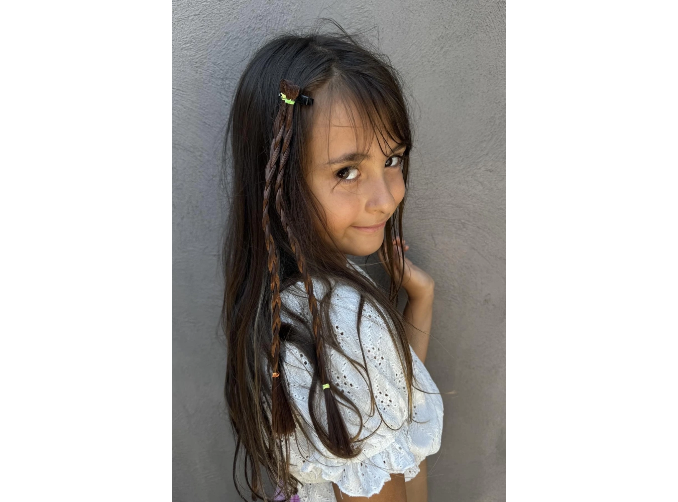 Kahverengi Örgü Saç Figürlü Pens Toka