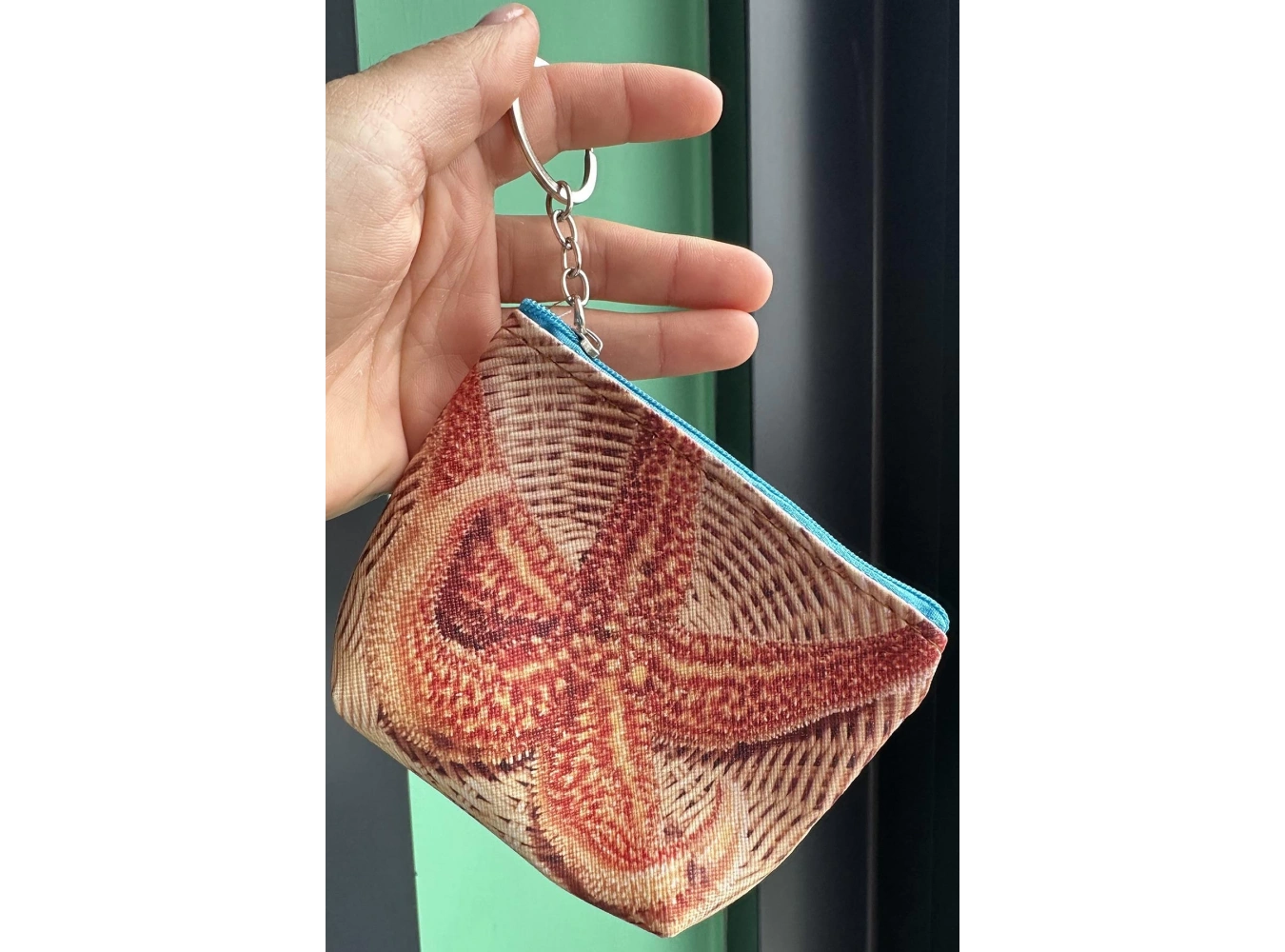 Kahverengi Renk Deniz Yıldızı Figürlü Anahtarlık /Cüzdan