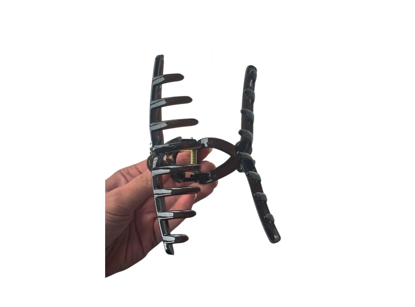 Kahverengi Taş Detaylı Mandal Toka