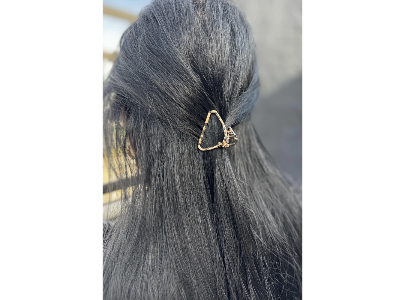 Kahverengi Üçgen Figürlü Leopar Desenli Mandal Toka