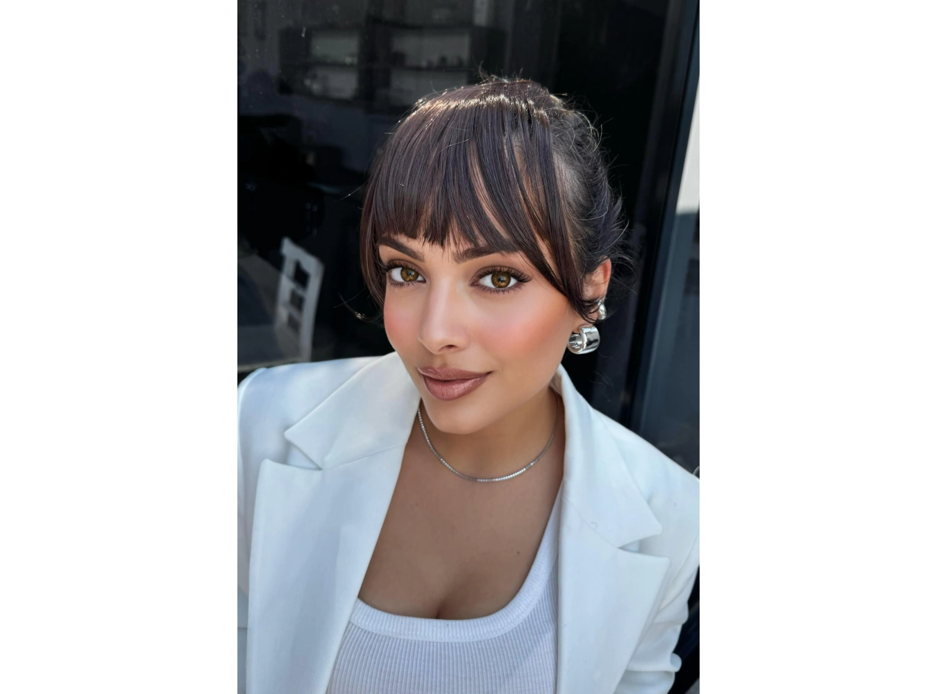 Kahverengi Uzun Kenarlı Seyrek Takma Kahkül