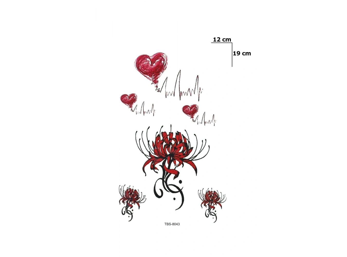 Kalp Geçici Dövme Tattoo