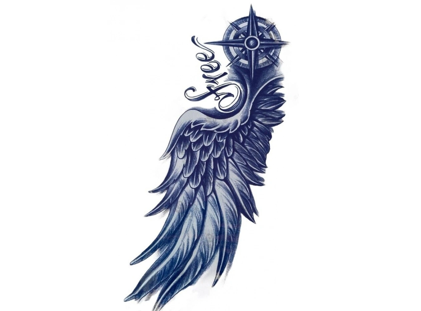 Kanat Sonradan Kararan Yarı Kalıcı Geçici Dövme Tattoo