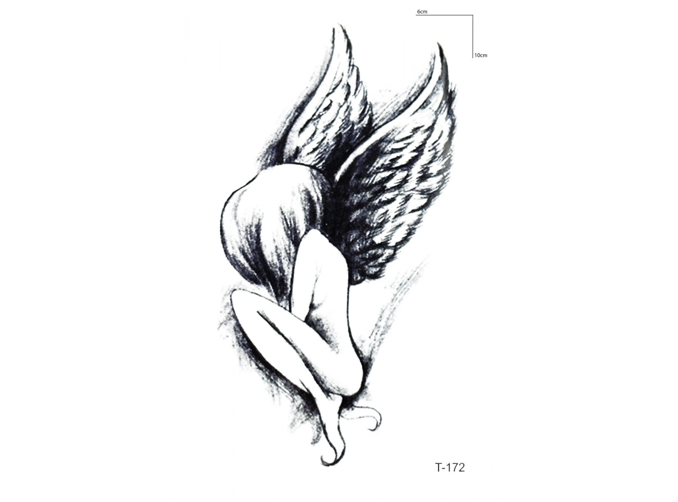 Kanatlı Melek Mini Geçici Dövme Tattoo