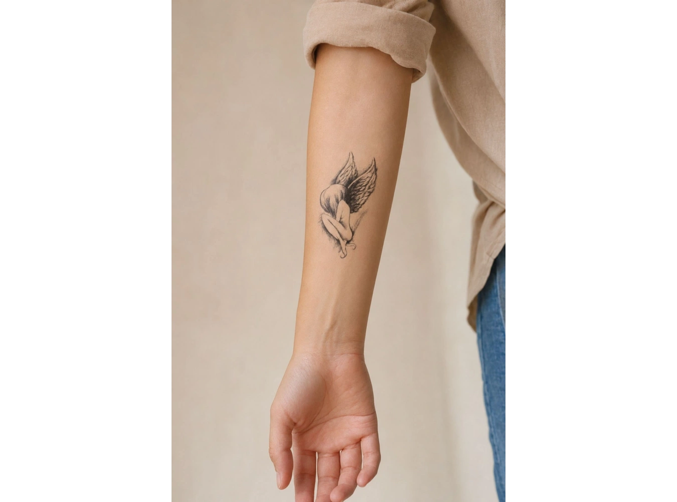 Kanatlı Melek Mini Geçici Dövme Tattoo