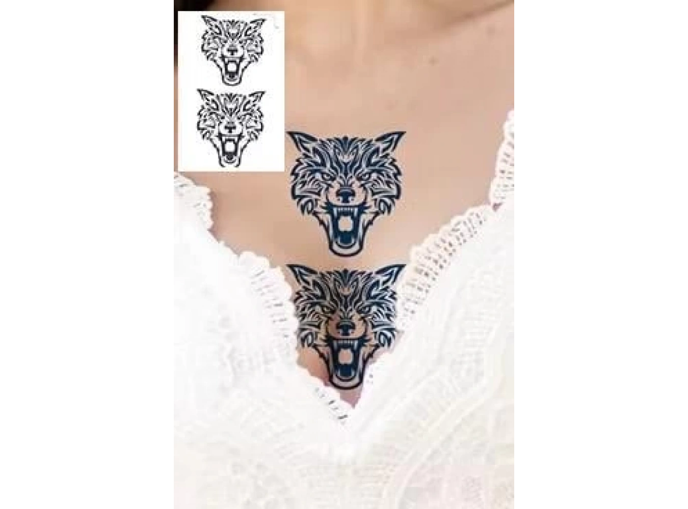 Kaplan Figürlü 12 Saat Sonra Kararan Geçici Dövme Tattoo