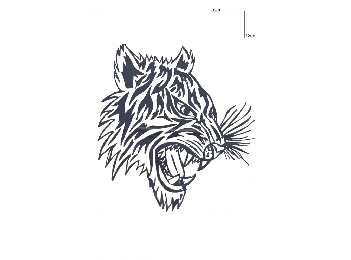 Kaplan Figürlü 12 Saat Sonra Kararan Geçici Dövme Tattoo