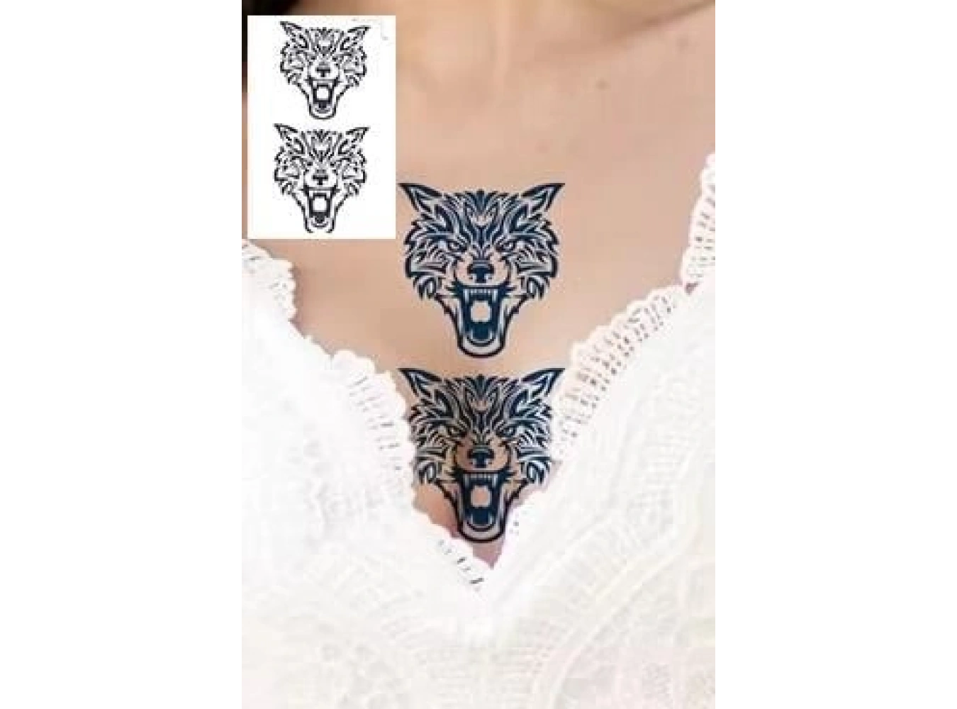 Kaplan Figürlü 12 Saat Sonra Kararan Geçici Mini Dövme Tattoo