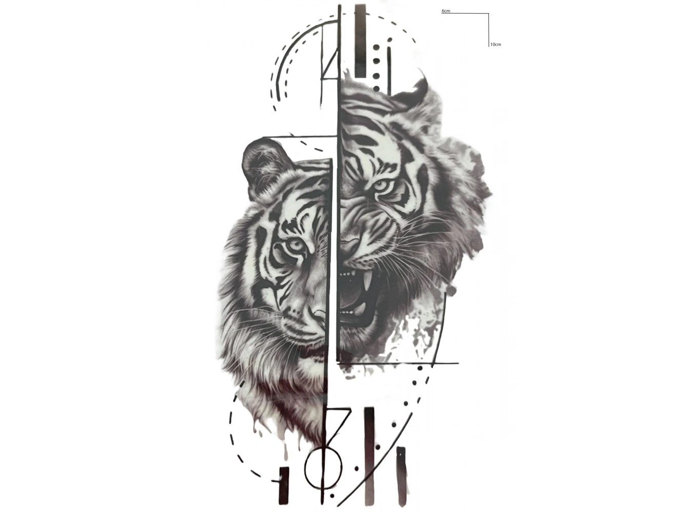 Kaplan Figürlü Mini Dövme Tattoo