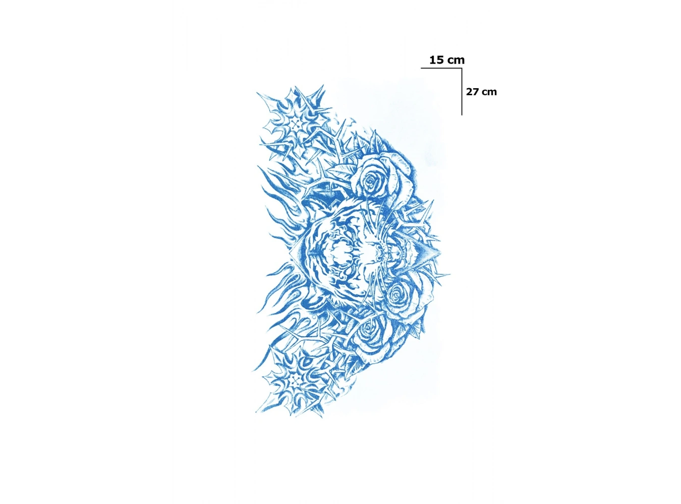 Kaplan Figürlü Sonradan Kararan Yarı Kalıcı Geçici Dövme Tattoo