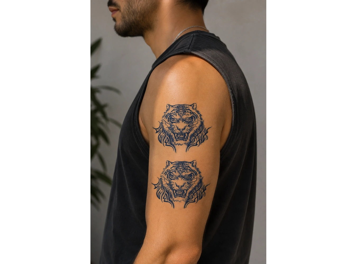 Kaplan Sonradan Kararan Yarı Kalıcı Geçici Dövme Tattoo