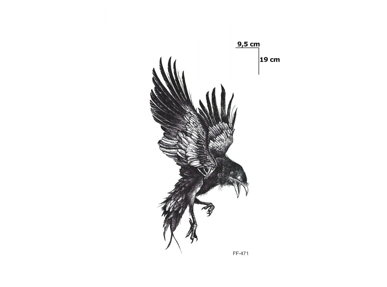 Karga Geçici Dövme Tattoo