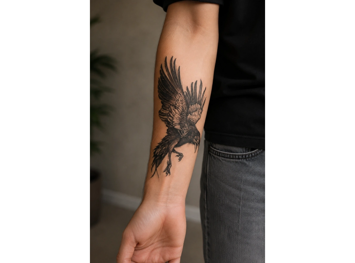Karga Geçici Dövme Tattoo