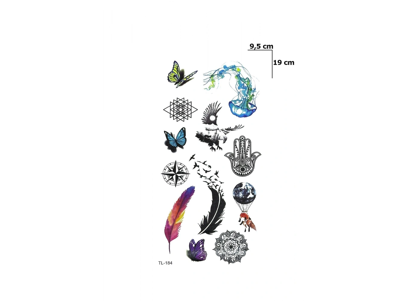 Karışık Dövme Geçici Tattoo