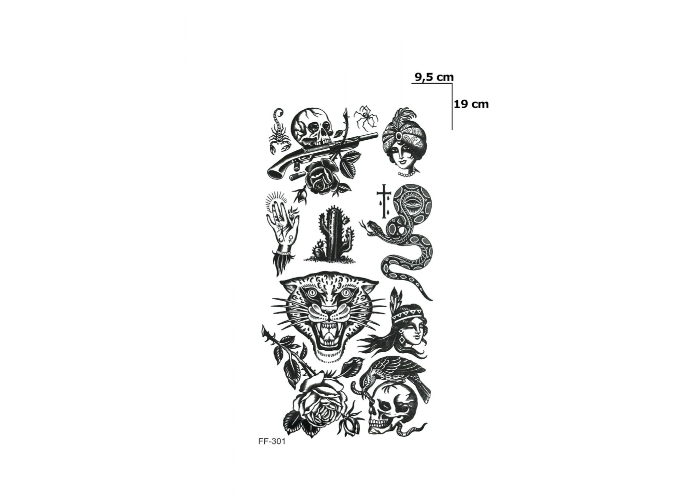 Karışık Dövme Geçici Tattoo