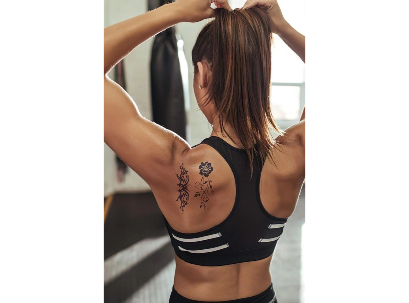 Karışık Figürlü 12 Saat Sonra Kararan Geçici Dövme Tattoo