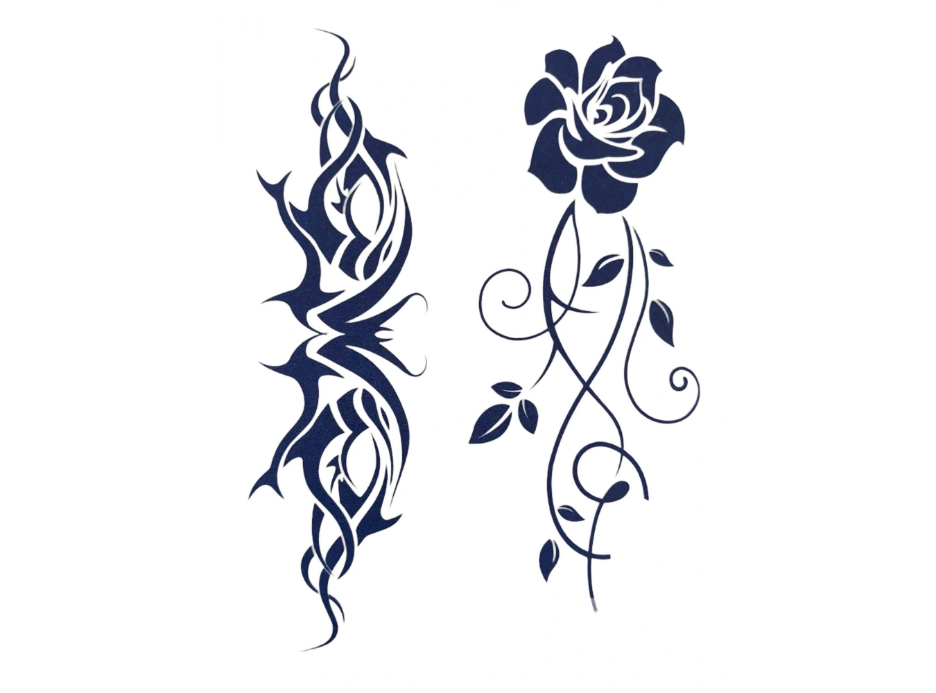 Karışık Figürlü 12 Saat Sonra Kararan Geçici Dövme Tattoo