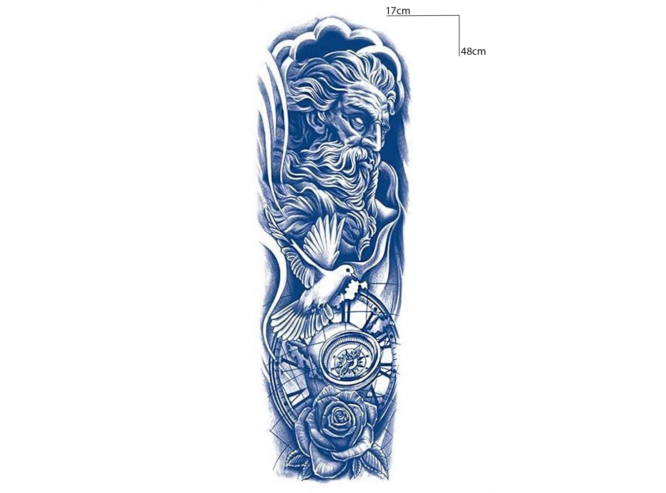 Karışık Figürlü 12 Saat Sonra Kararan Geçici Kol Dövme Tattoo