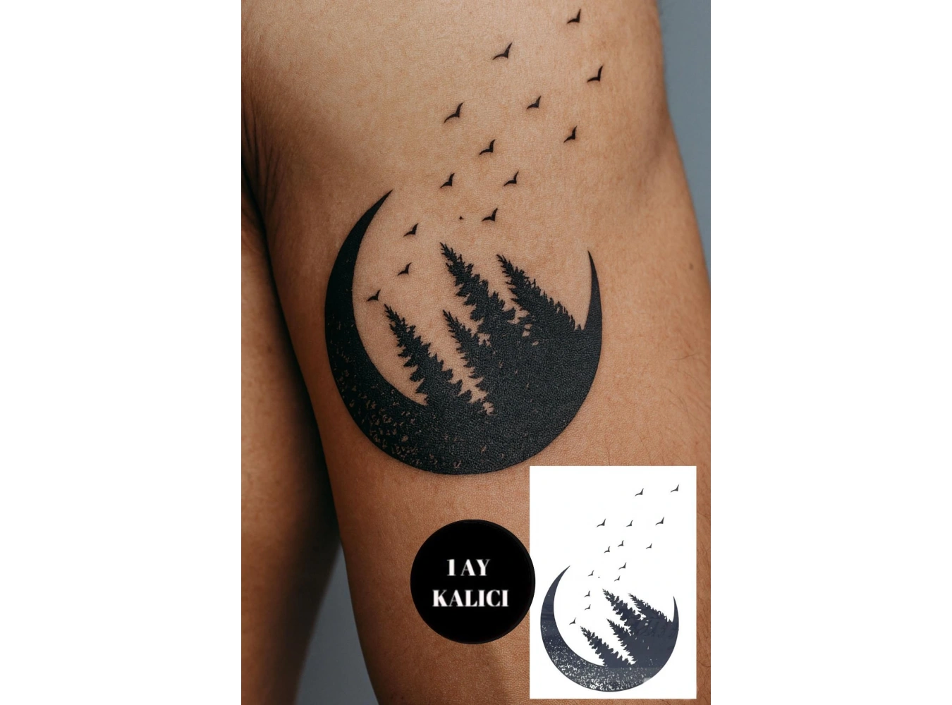 Karışık Figürlü 12 Saat Sonra Kararan Geçici Mini Dövme Tattoo