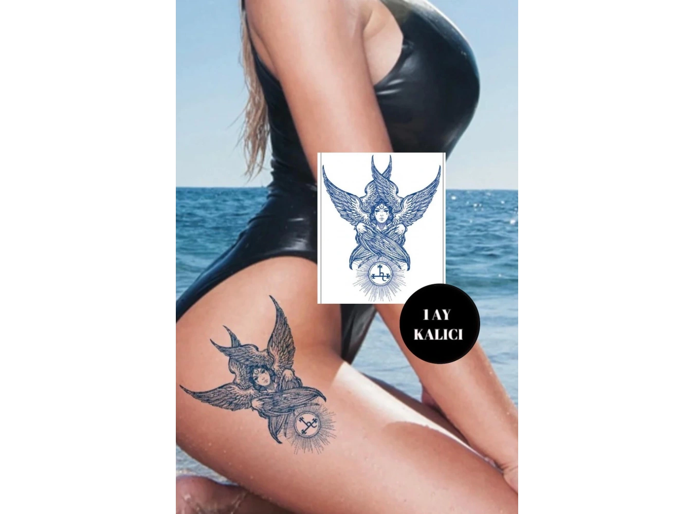 Karışık Figürlü 12 Saat Sonra Kararan Geçici Mini Dövme Tattoo