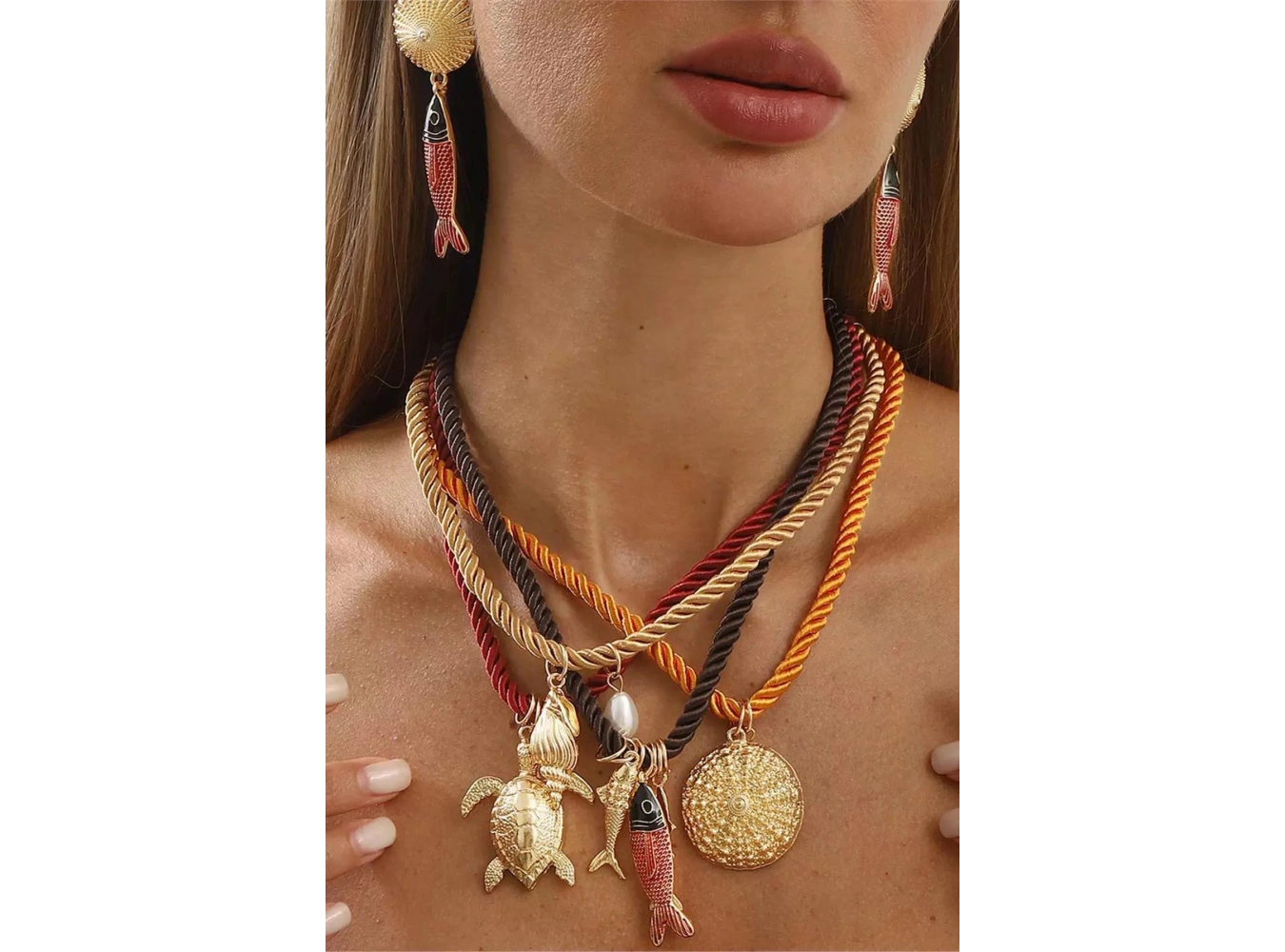 Karışık Figürlü 4lü Kolye Set